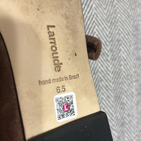 Larroude Chocolate Brown Suede Flats - Picture 6 of 7